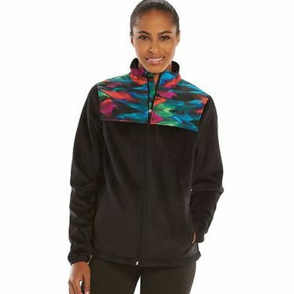 Vintage Y2K inspired FILA full zip fleece jacket